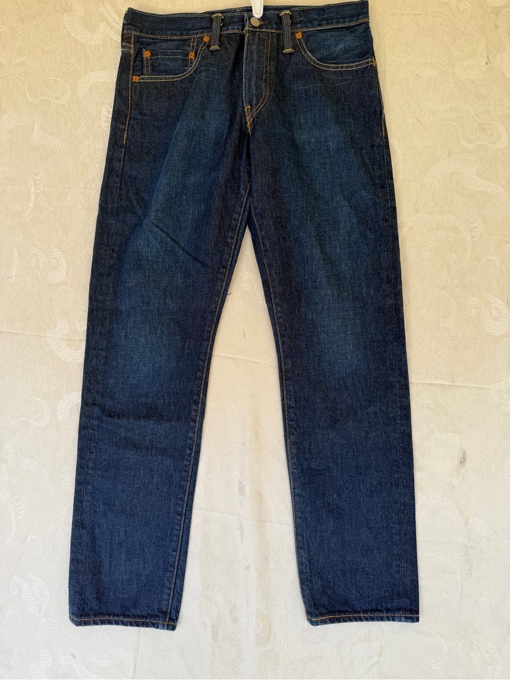 Levi’s 511 White Oak Cone Denim Men's Straight-Leg Jeans in Dark Blue Denim